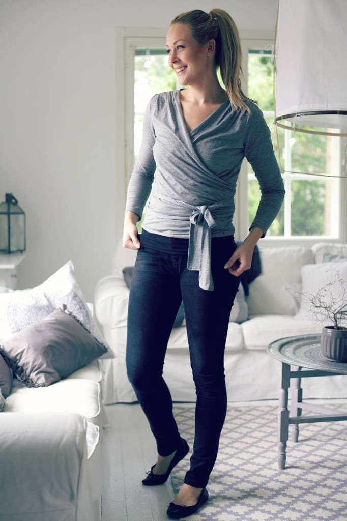 meandi foldover cardigan with pleats 1